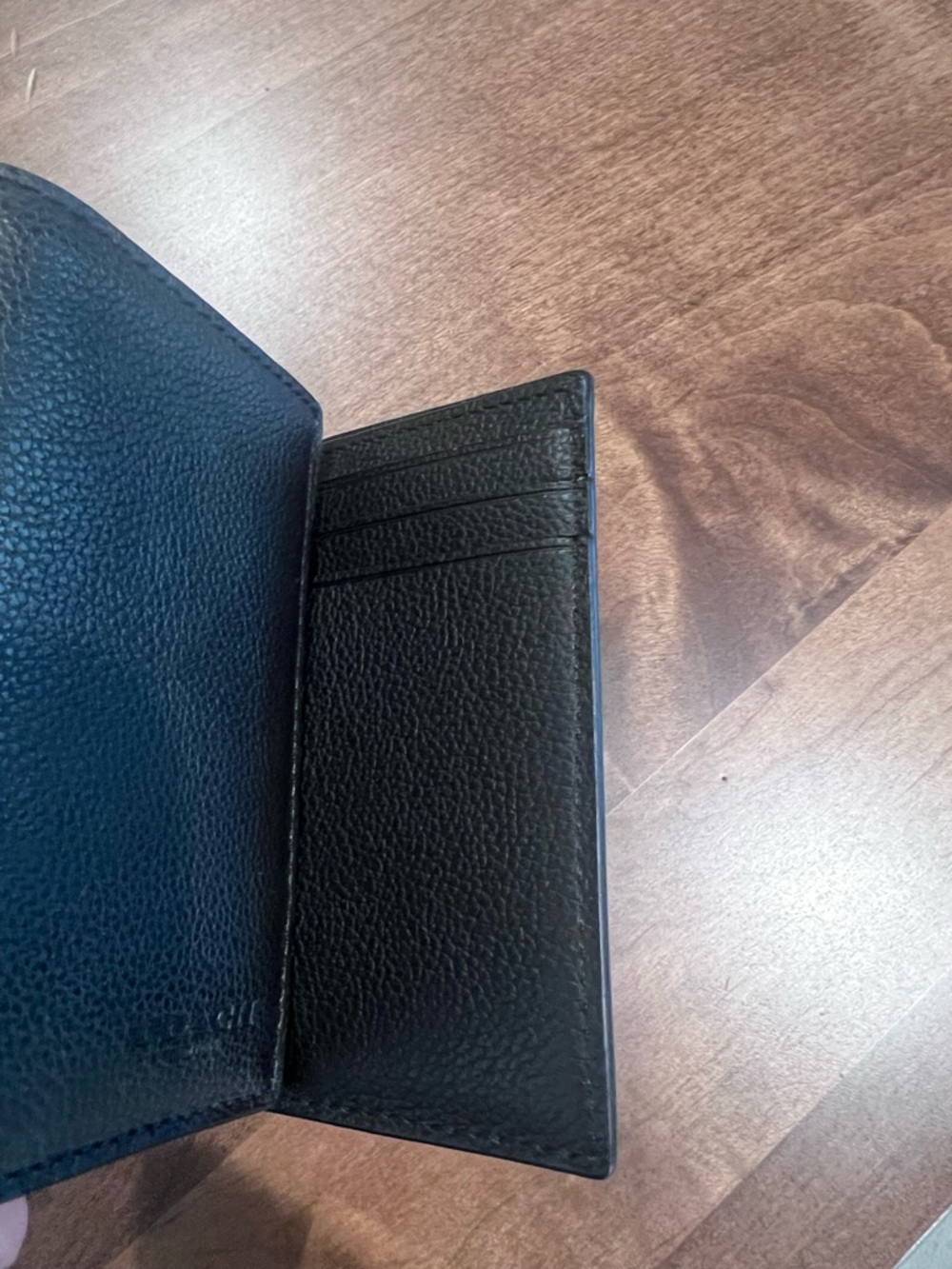 Coach Black Pebbled Leather Trifold Wallet NWT - Picture 3 of 3